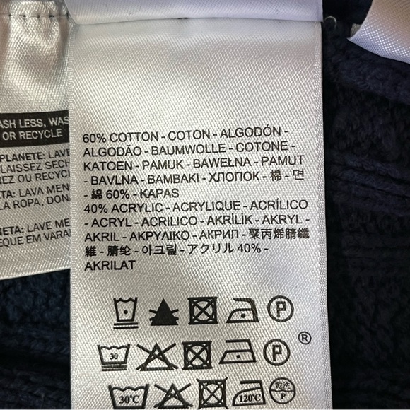 Levi's Men's Navy Blue Cable Knit Cardigan Sweater - Picture 7 of 13